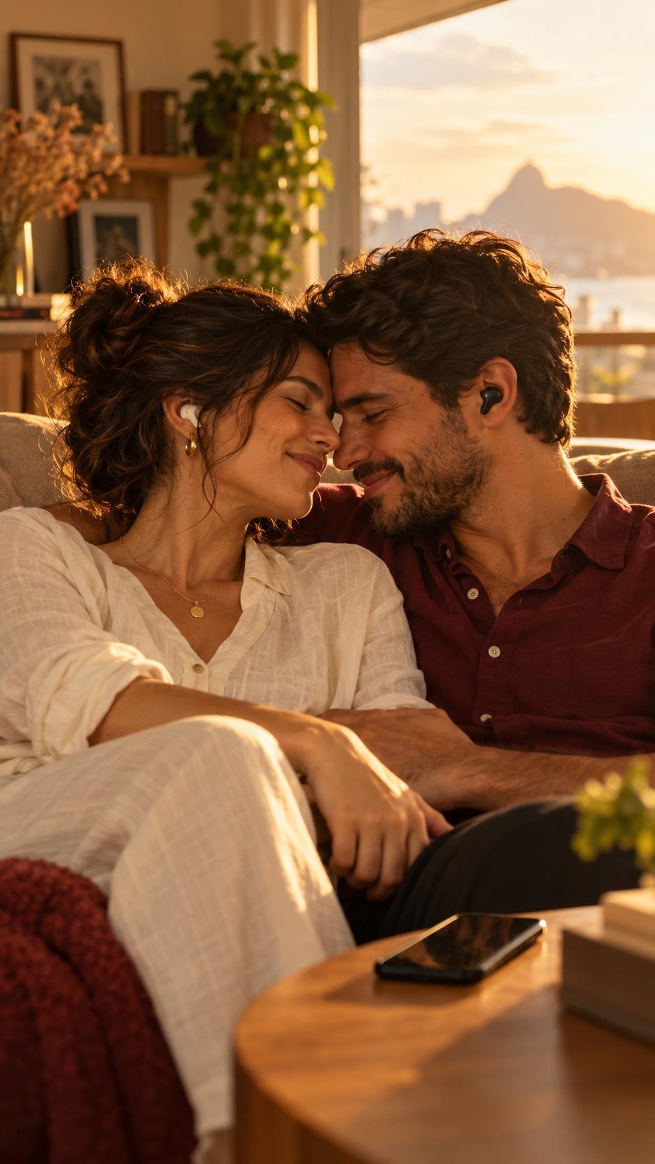Casal compartilhando um momento de carinho